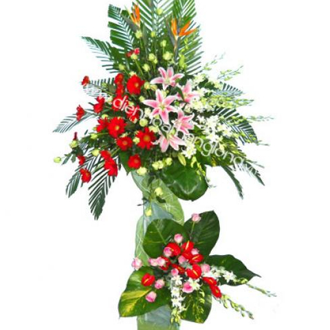 Lẵng hoa khai trương đẹp