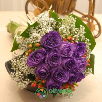 Bó hoa hồng tím đẹp