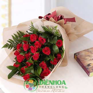 Bó hoa hồng đỏ tặng sinh nhật