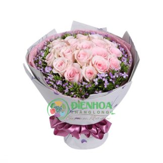 Bó hồng phấn tươi đẹp