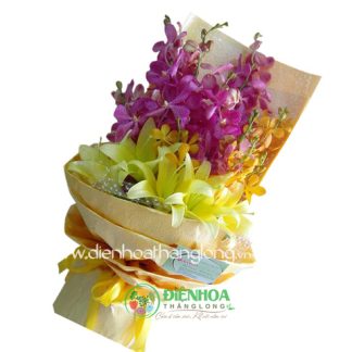 Bó hoa lan ly tặng sinh nhật Sếp