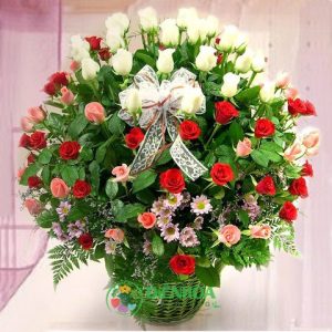 Giỏ hoa hồng các màu