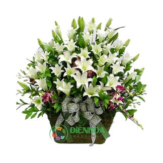 Giỏ hoa ly sang trọng