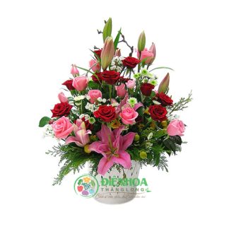 Giỏ hoa tình yêu chân thành