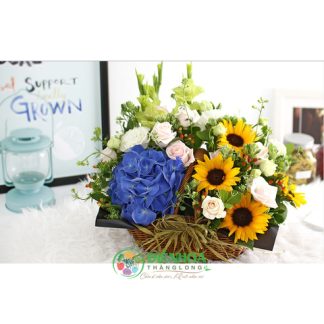 Giỏ hoa tươi ngày mới