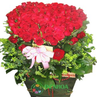 Giỏ hồng đỏ cao cấp