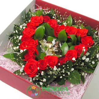 Hoa hộp trái tim tặng bạn gái