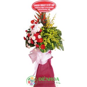 Kệ hoa tươi chúc mừng 1 tầng