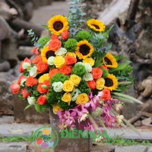 Lẵng hoa đặt bàn