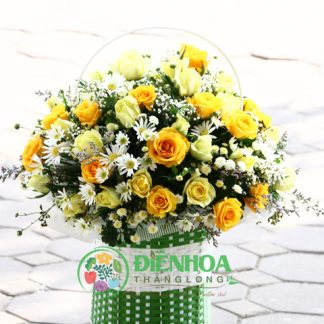 Mua hoa hồng vàng đẹp ở Hà Nội
