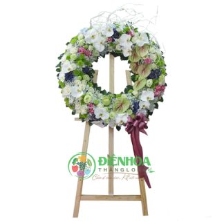 Vòng hoa chia buồn hoa tang lễ sang trọng